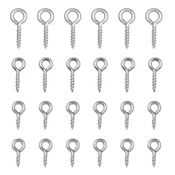100pcs 4x8/5x10/5x12mm Stainless Steel Sheep's Eye Nails Screw Eye Pins For Bracelets Necklaces Jewelry Making DIY Accessories