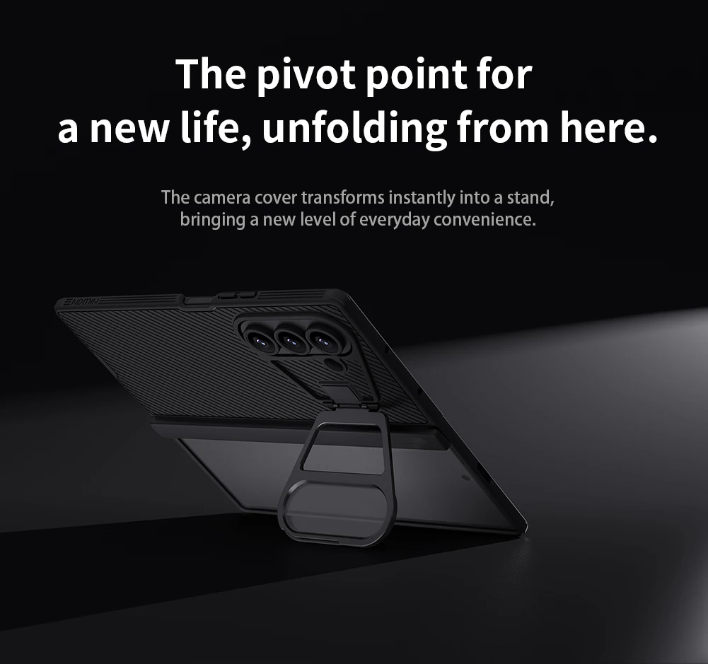 For Samsung Galaxy Z Fold 7 5G Nillkin Magnetic Case Camshield Prop Magsafe Lens Transparency Camera Stand Cover Protection