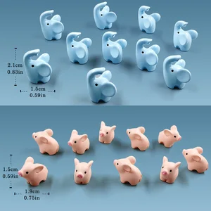 Minyatür Peri Bahçe Dekorasyon Aksesuarları, Fil, Sincap, Tilki, Tavşan, Koyun, Domuz, Kedi, At, Kurbağa, Kaplumbağa, Yılan, 15 parça Bahçedeki 6 büyük koyun satışı, no. 6