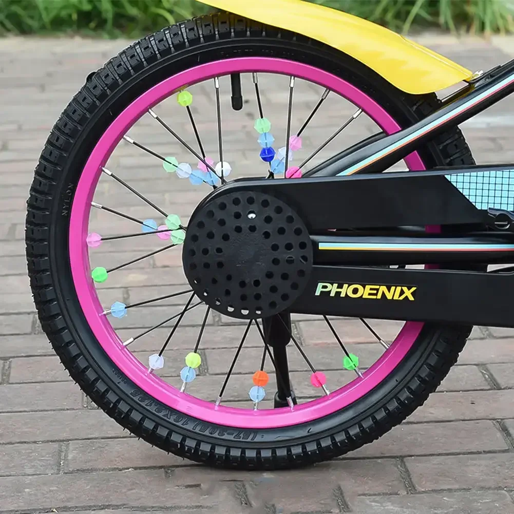 1-pakket clip fiets rond meerdere kleuren en vorm anti-as anti-borduur decoratie kinderen kind geschenken fietsaccessoires