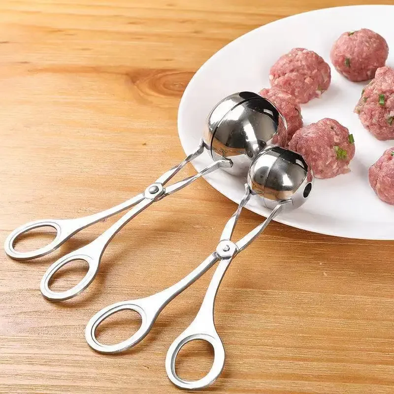 Stainless Steel Meatball Maker Fruit Rice and Vegetable Roll Mould Fried Meatball Rice-meat Dumplings Clamp Kitchen Tools