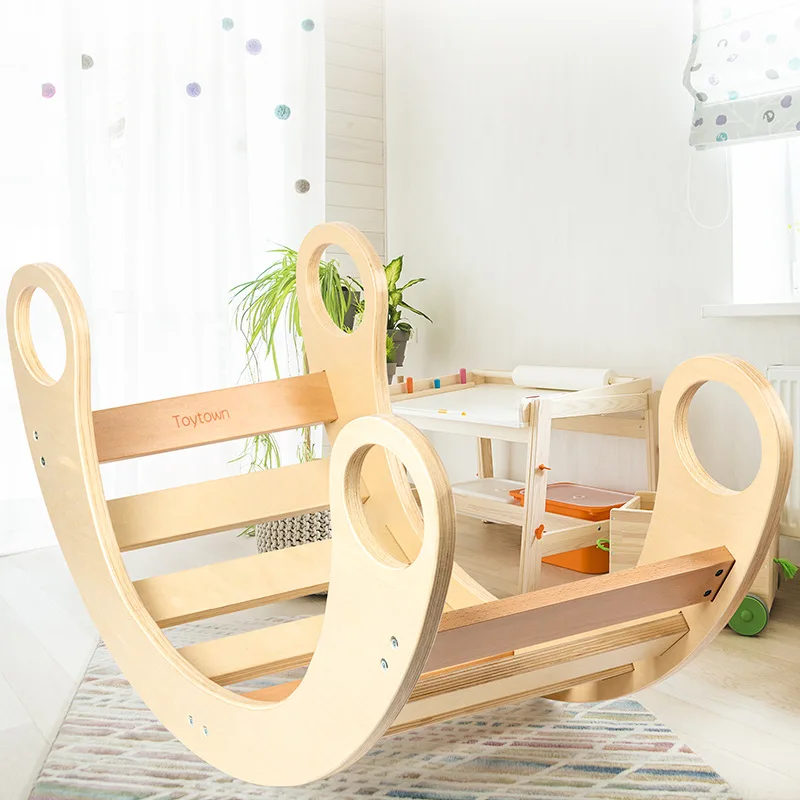 Wooden Baby Chair Toddler Seat Kids Play Gym Activity Toys Climb Stair Education Rocking Chair Baby Furniture Room Decoration