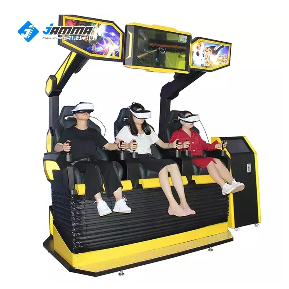 Virtual reality motion cinema VR simulator game 9D special effects coin operated payment system amusement park VR game center