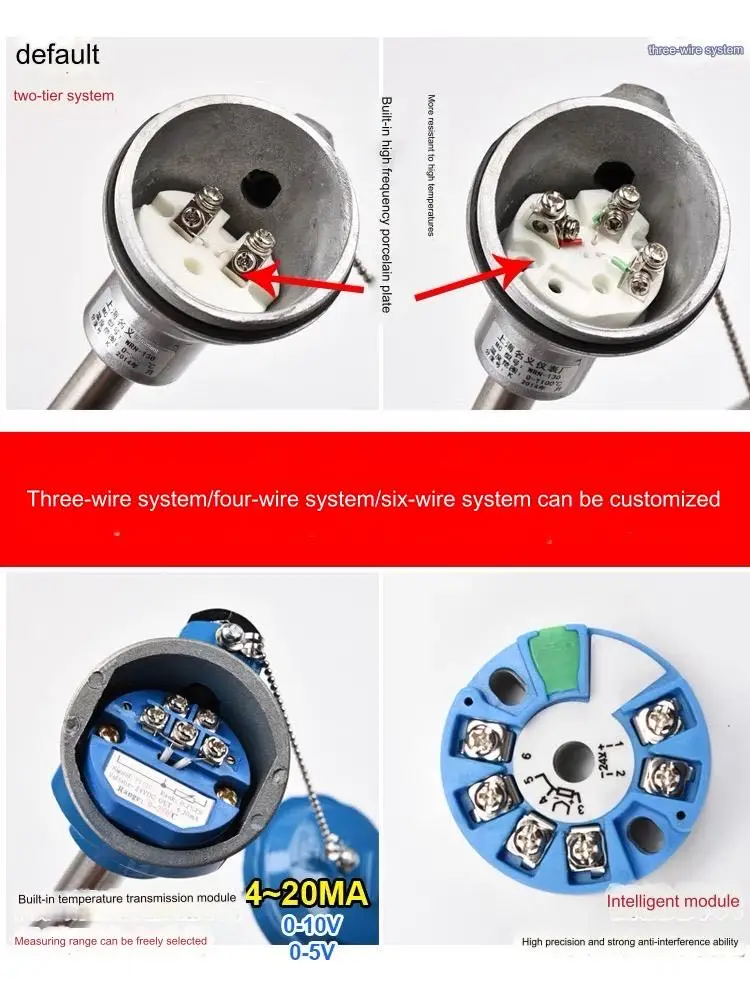 Sensor de medición de temperatura de termopar líquido para exteriores, 4-20ma