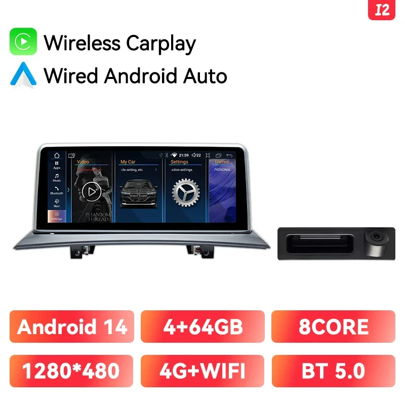 Xonrich Draadloze Carplay Android 14 Auto Autoradio Voor Bmw X3 E83 2005-2008 Navigatie Gps 10.25 "Auto Intelligent Systeem 4G Wifi