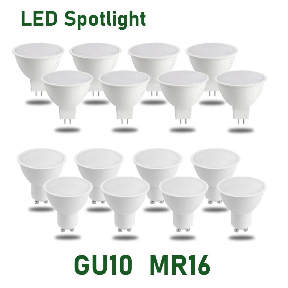 

1-10pcs GU10 MR16 LED Bulb GU5.3 Bulb Replacement for Embedded Rail Lighting 8W Bulb for Kitchen Range Hood Living Room Bedroom