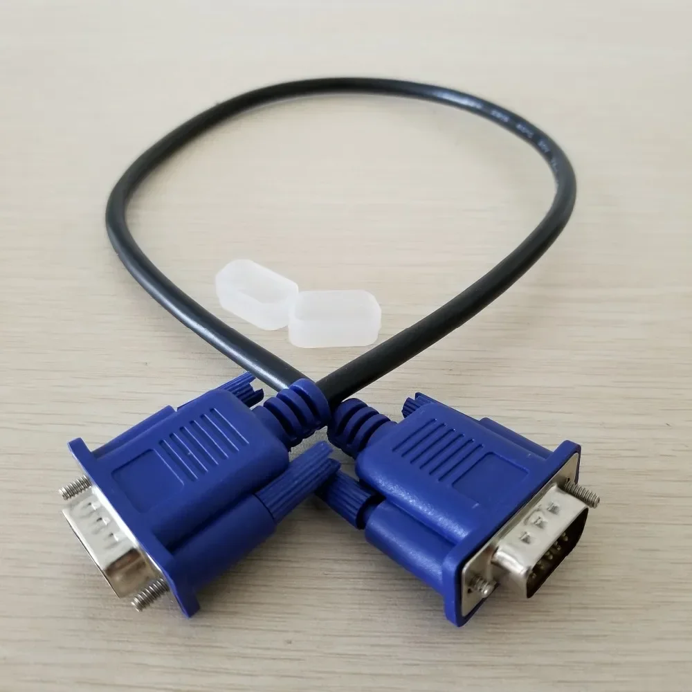 Macho para macho VGA cabo monitor, vídeo curto cabo, 3 + 5, 15Pin, 50cm