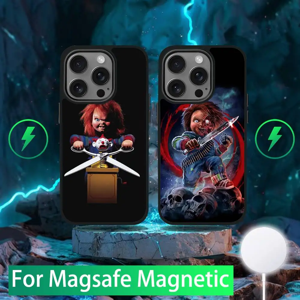 

Chucky Phone Case For iPhone 16,15,14,13,12,11,Pro,Max,Plus,Mini,SE New Magsafe Magnetic Wireless Charging