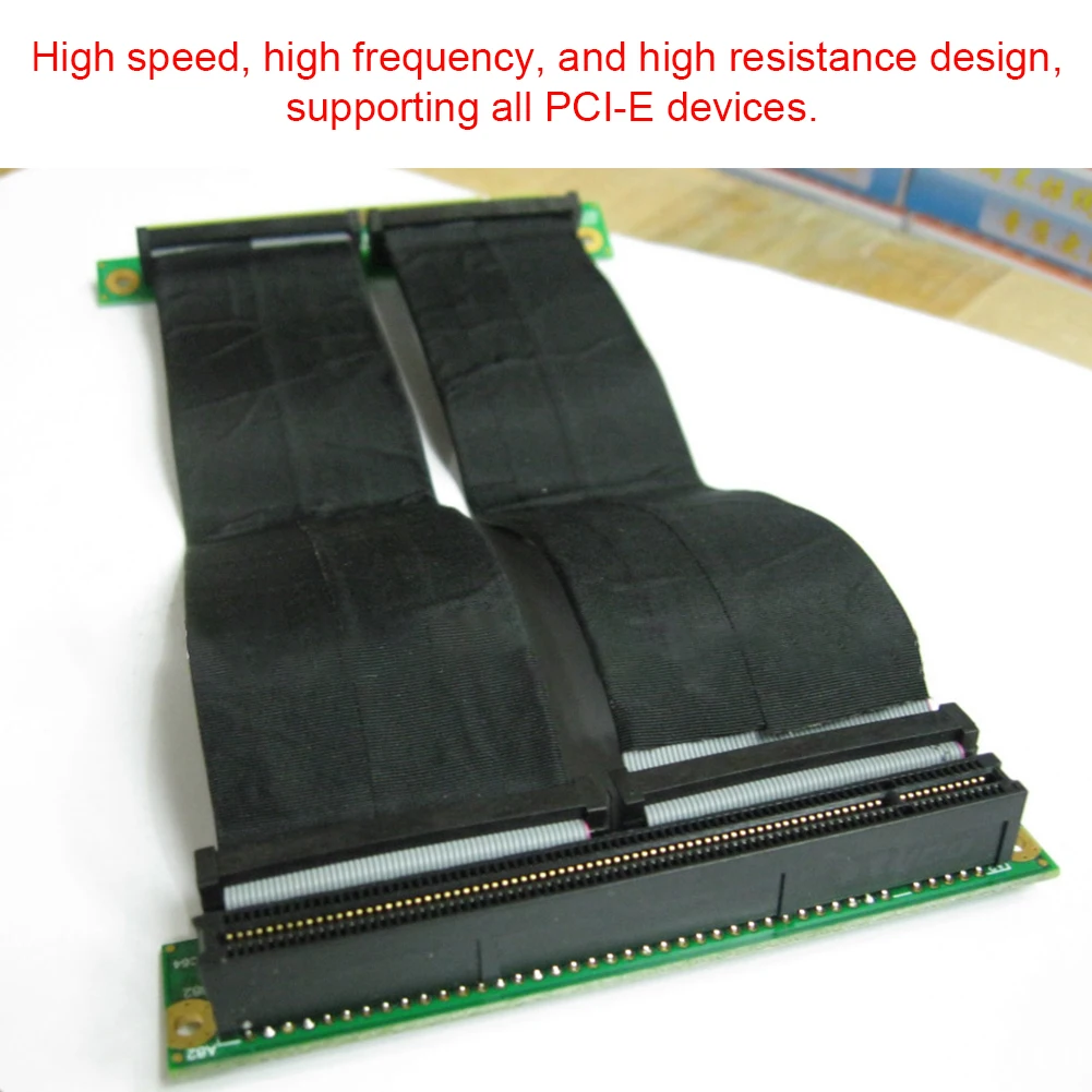 PCI-E PCI Express 16X Riser Card Extender Flexible Extension Cable DIY Electronics Fit for 1U 2U Small Case