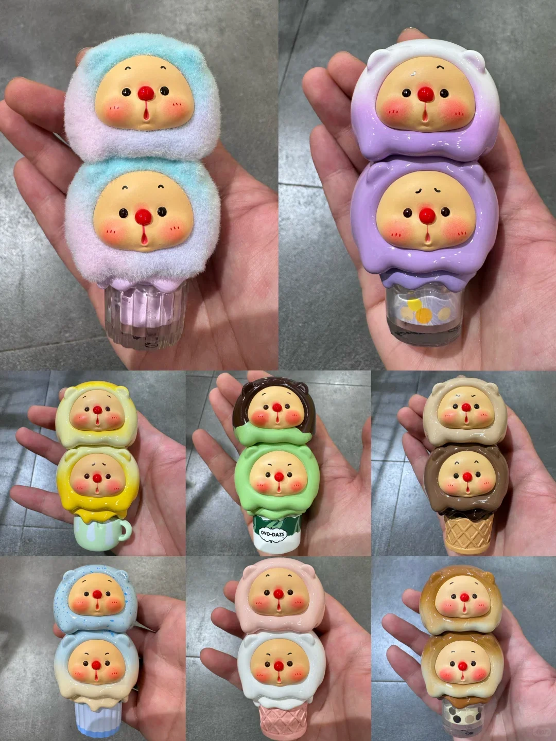 

2025 New Oyo Bear Cub Ice Cream Jenga Stacking Fun Mini Blind Box Handmade Trendy Doll Ornament Doll Mystery Box Gifts