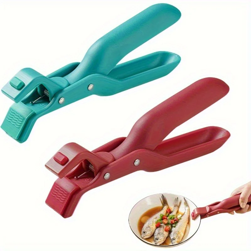 2/1Pcs Anti-Verbrühungen Clips Heißer Teller Platte Greifer Küche Nicht-slip Schalen Klemm Halter für Braten pfannen Air Friteuse Dampfer Ofen – Detail 6