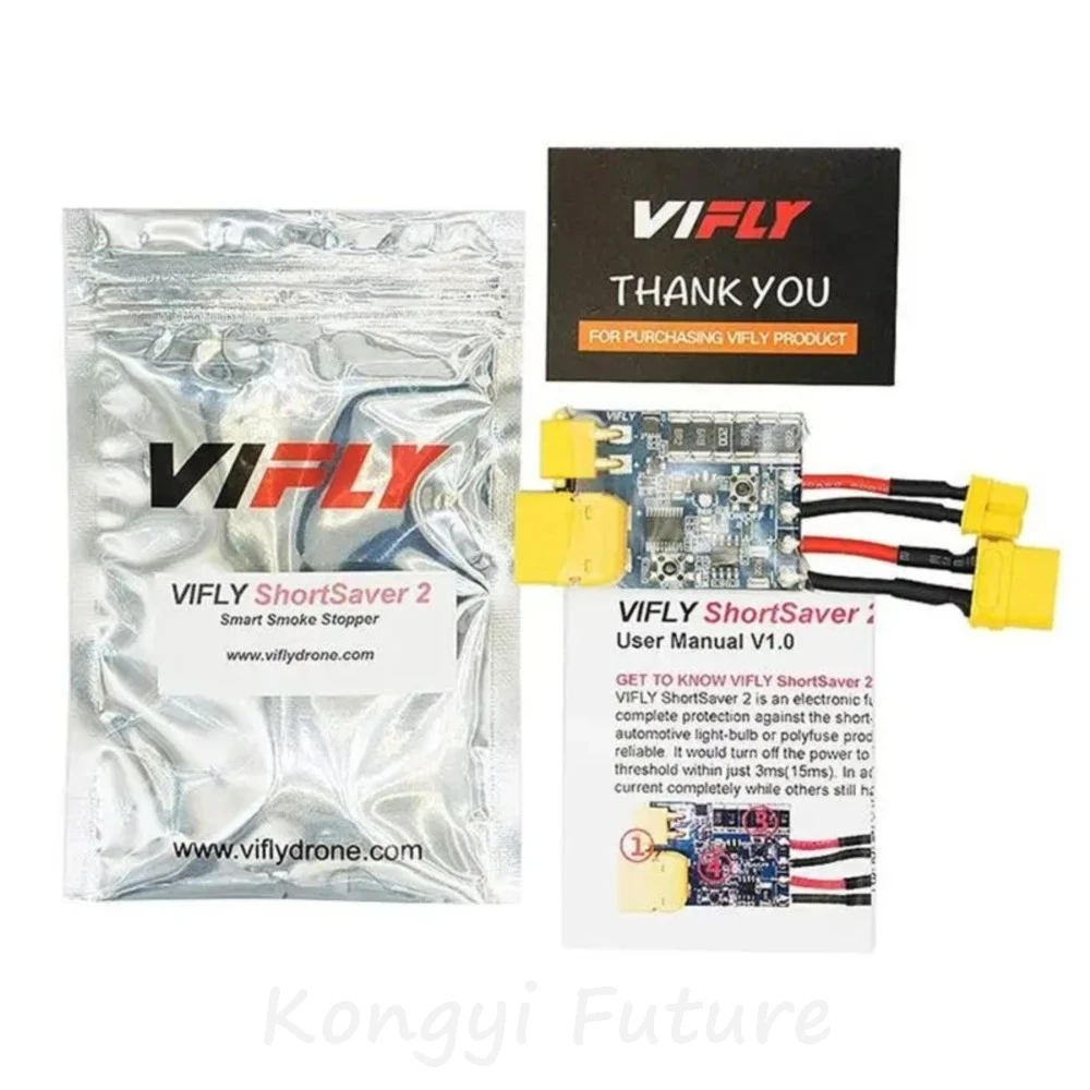 VIFLY ShortSaver 2 FPV Drone Electronic Fuse Short Circuit Over Current Protector 2-6S XT30 TX60