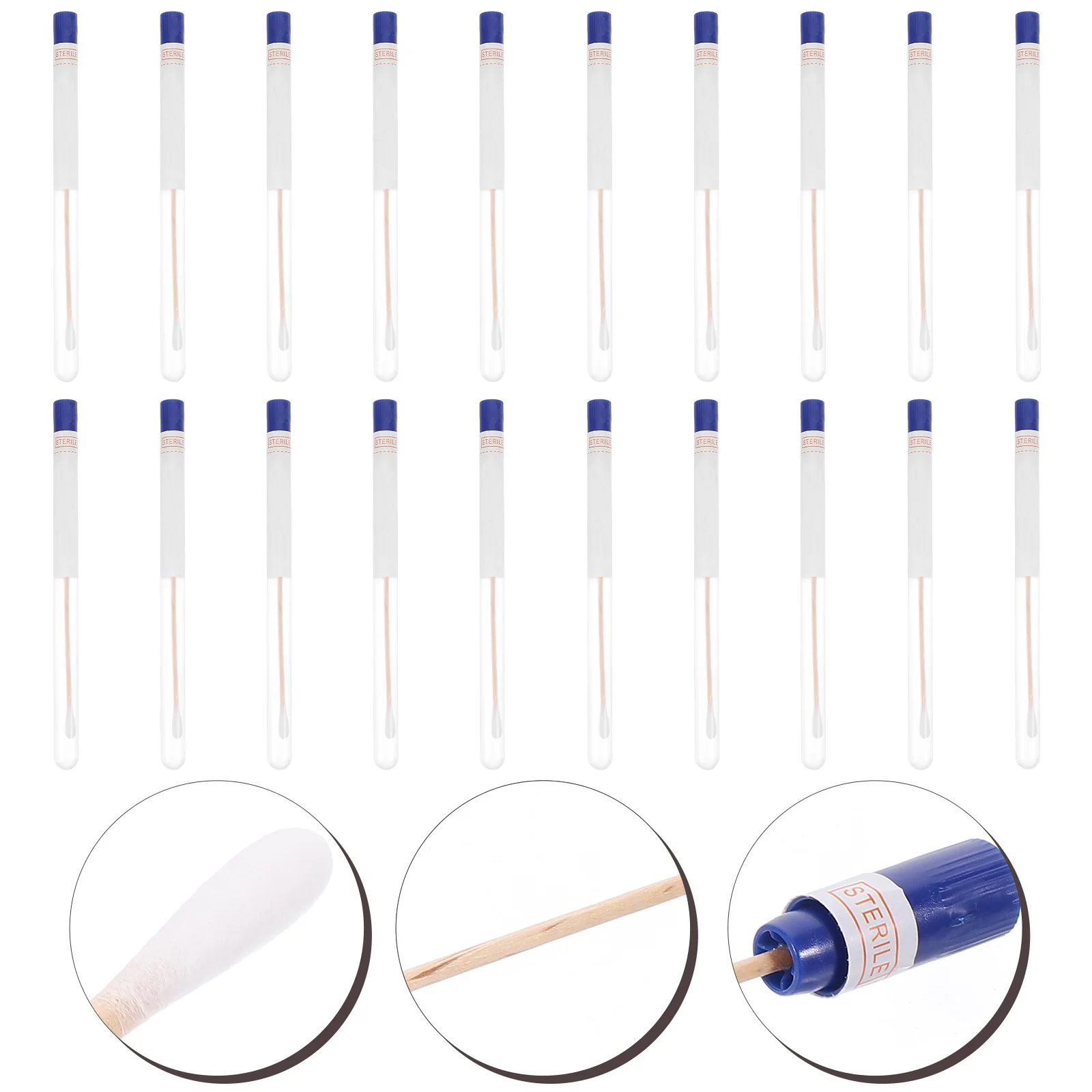 

150 Pcs Detection Sampling Cotton Swab Stick Specimen Collection Swabs Pointy Single Use Female Wood Tip Sticks