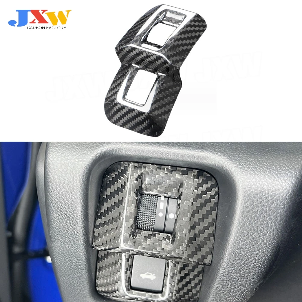 

for Toyota Subaru BRZ 86 2022+ Carbon Fiber Car Headlight Switch Button Trim Cover FRP Interior Accessories Stickers Body Kits
