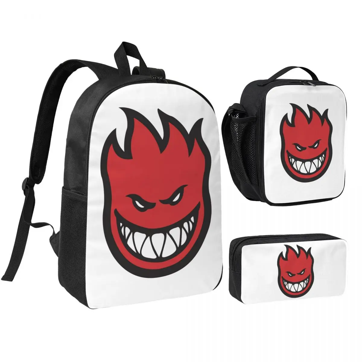 

Spitfire Skate Backpack Student Boys Girls BookBag School Bag Computer Shoulder Bags 3ps Insulated Lunch Bag Pencil Case