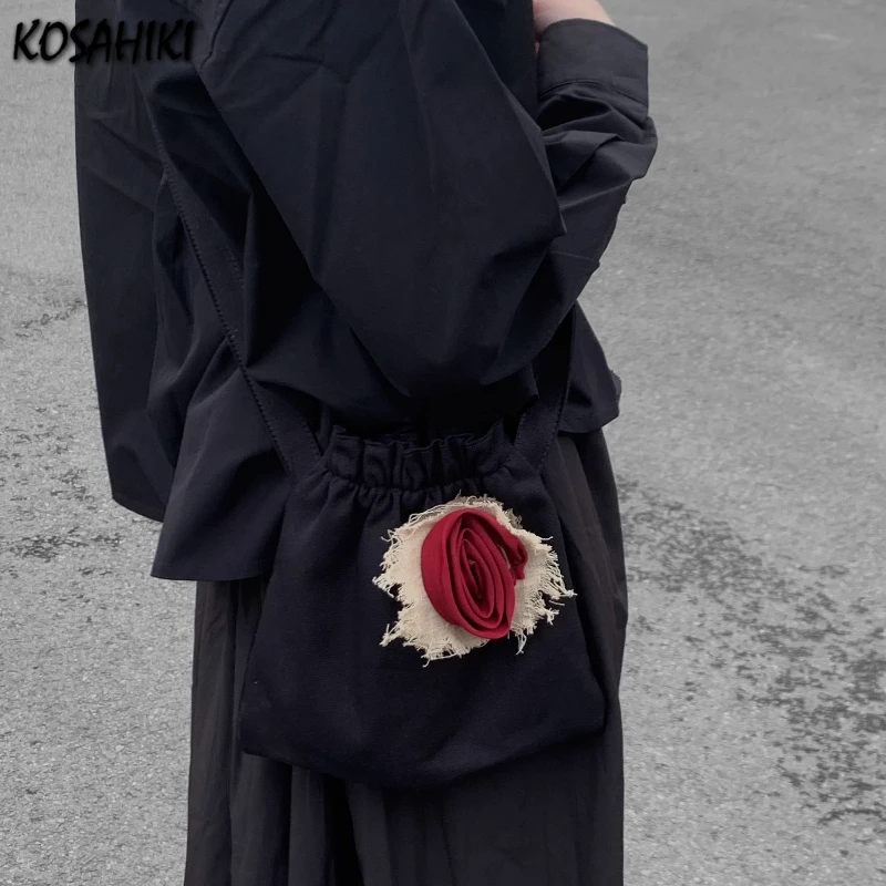 

Роскошный дизайн, шикарные лоскутные мини-сумочки с цветами, модные плиссированные кошельки на шнурке Y2k, модные сказочные сумки через плечо