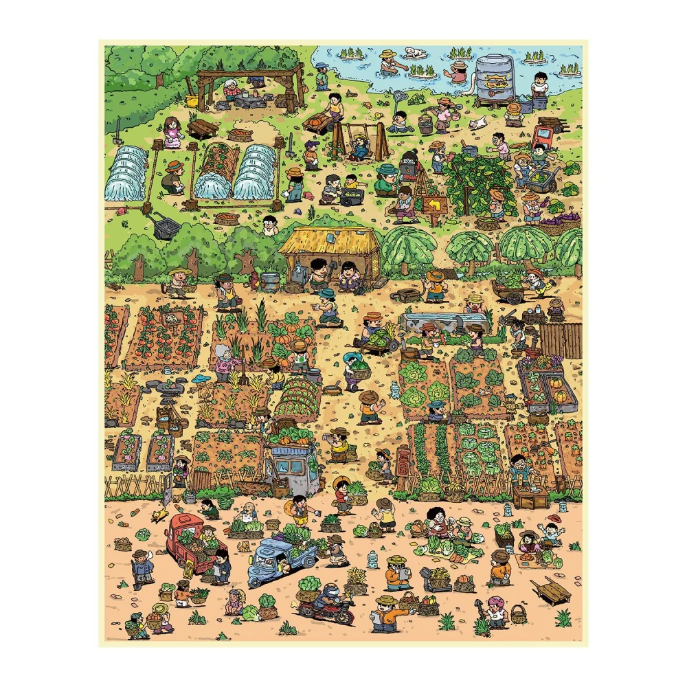 Card Lover 5 Pcs [Landscape Stickers 82.0 Series] Large Scale Scene Stickers 3D Miniature Scene Stickers Puzzle Stickers Kit