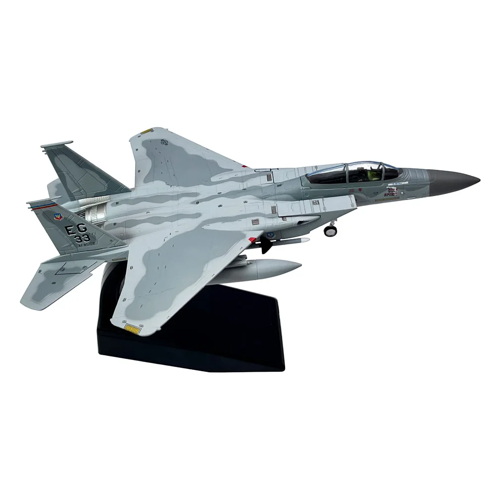 Avión de combate de águila US F15 F-15, escala 1/100, avión militar de Metal fundido a presión, modelo de juguete, regalo de colección