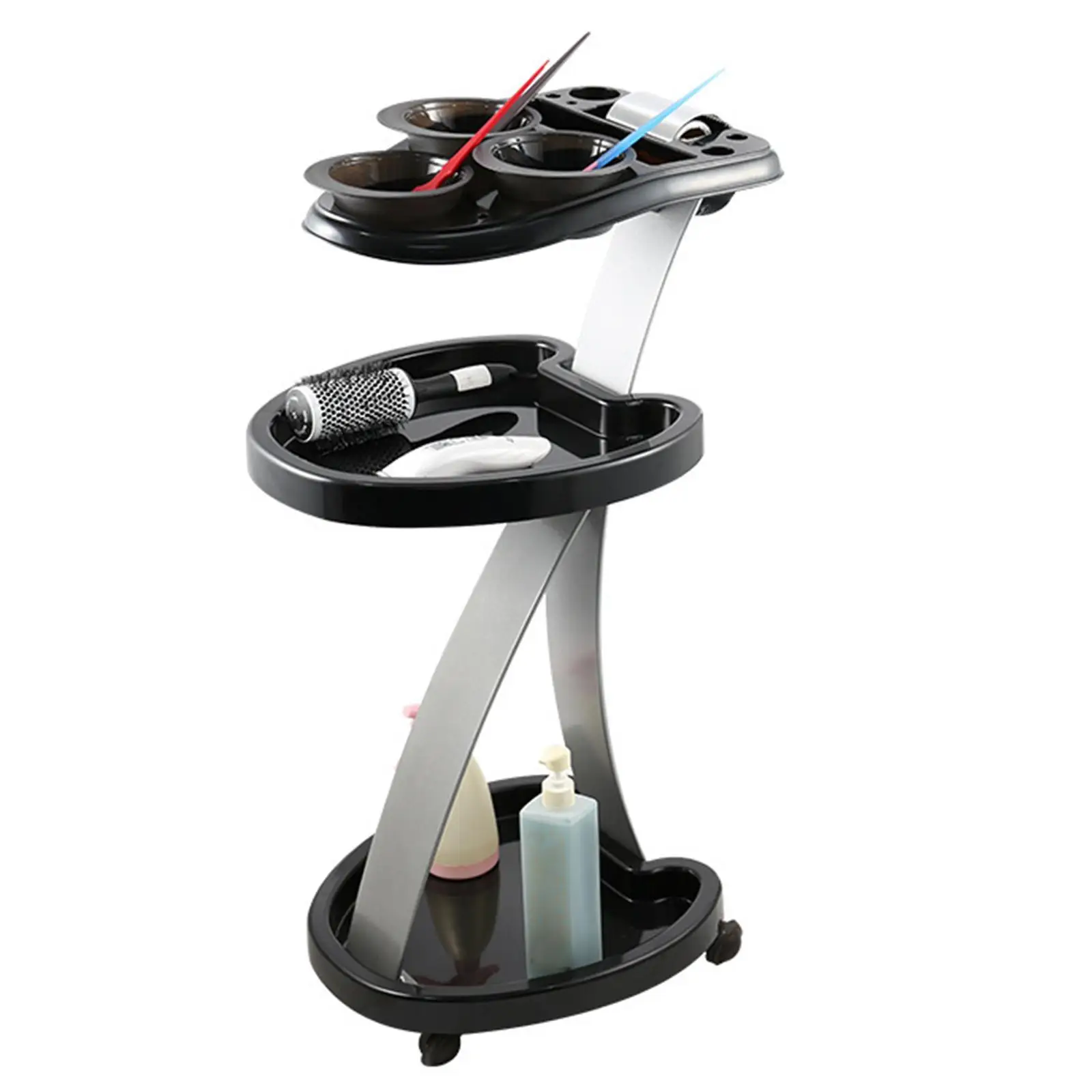 Salon Tray on Wheels Hair Salon Trolley,Professional,Barber Tool Trolley,Hair Tools Organizer Hairstylist Tray for Hair Salon