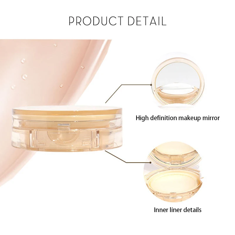 حاوية بودرة بلاستيكية سائبة محمولة - برطمان فارغ مع غربال ومرآة ومنخل للسفر والاستخدام التجميلي #2