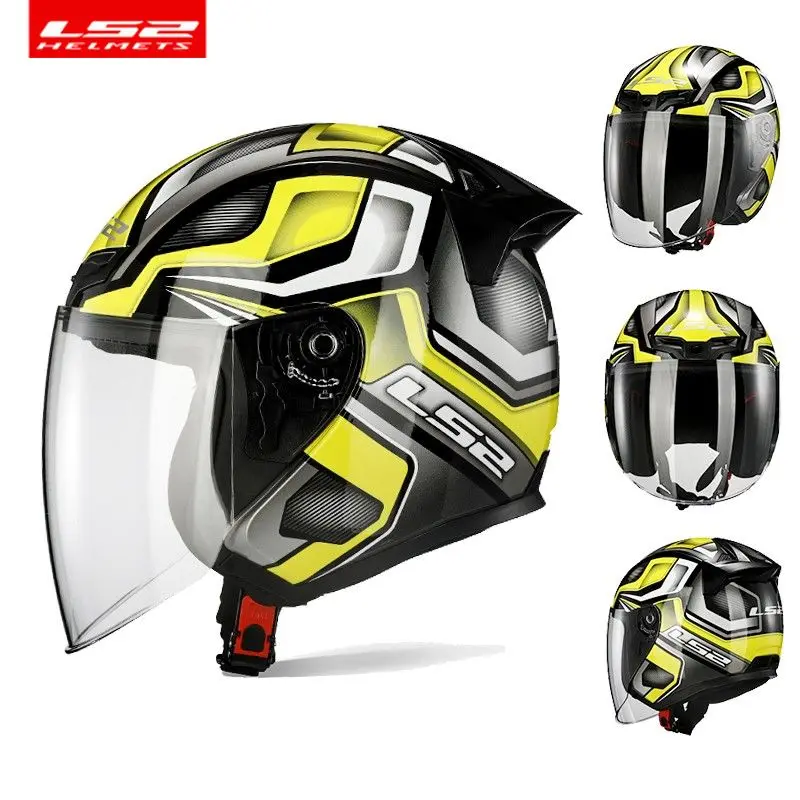 LS2 Original Motorcycle Open Face Helmet Men Light Weight Biker Helmet Electric Scooter Racing Helmet OF608 Half Face Helmets - Image 2