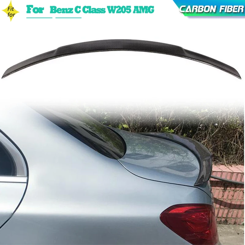 Carbon Fiber Rear Trunk Spoiler Wings for Mercedes Benz C Class W205 C250 C63 AMG Sedan 4-Door 2014-2019 Rear Spoiler Wing Lip