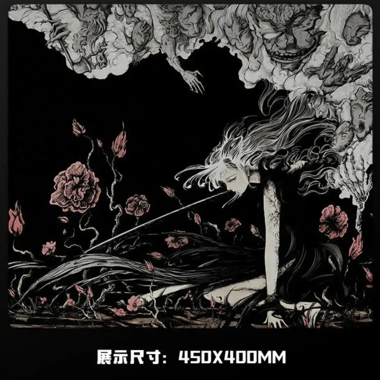 

Nightmare Girl Glass Mousepad Sora Game Mouse Pad Customized Pattern Tempered Smooth Gaming Desk Mat Fps Esports Office Gaming