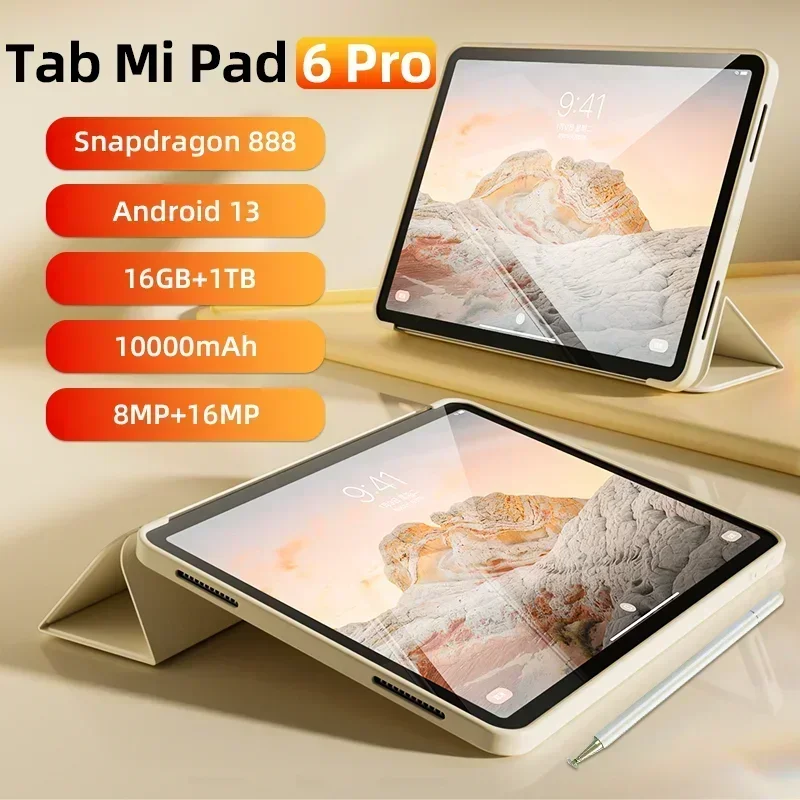 

2024 Original Tablets Pad 6 Pro Global Version 11-Inch Tablets Snapdragon 888 Android13 Tablet PC 16GB+1024GB Dual SIM Card 5G