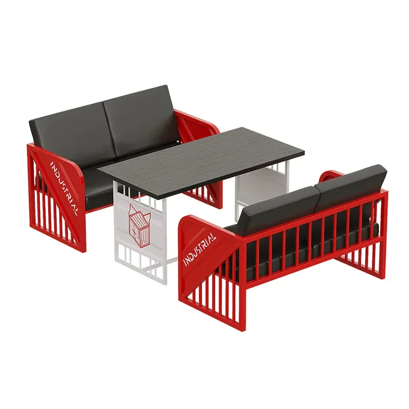 Industrial style bar Tables and chairs Clear bar Music dining bar Card seat Sofa BBQ shop Cafe Bistro Commercial sofa