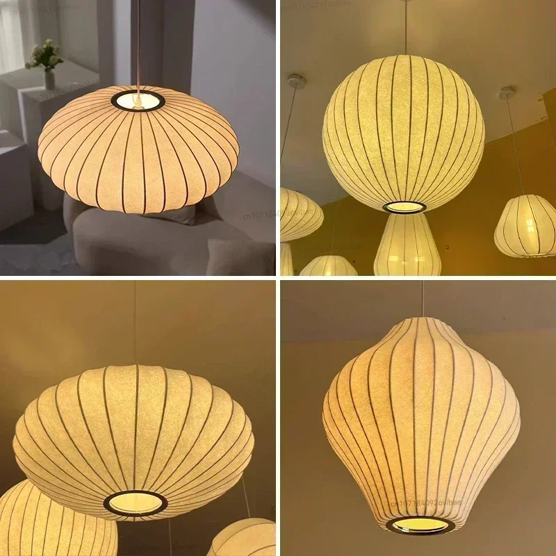 Lámpara colgante LED de seda de Dinamarca, luz colgante de diseño para sala de estar, Hotel, salón, restaurante, decoración moderna para el hogar,