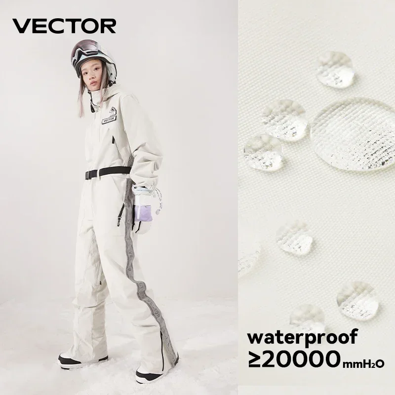 VECTOR-pantalones de esquí Extra gruesos para mujer, monos rectos y completos, cálidos, resistentes al viento, impermeables, para deportes al aire