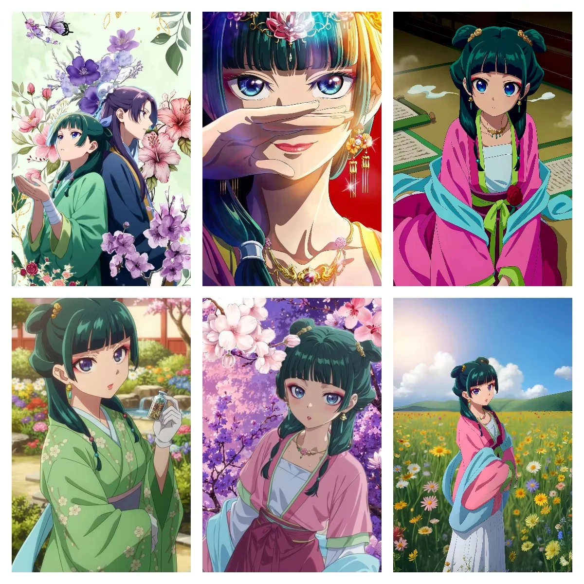 DIY Antike Maomao Diamantmalerei Blumenmuster Hanfu Orientalischer Anime Moderne Wanddekoration für Wohnzimmer Schlafzimmer