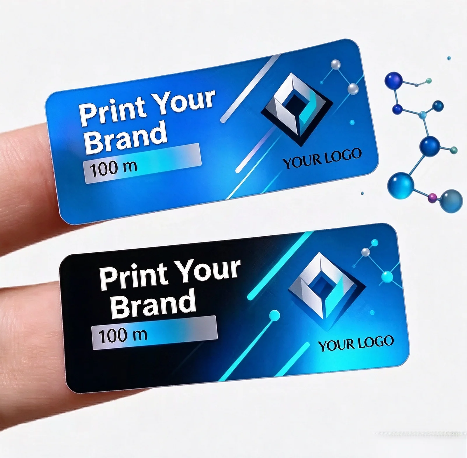 Factory Supply Custom Logo Hologram Vinyl Self Adhesive Waterproof Stickers For Gym 3ml 10ml Peptide Vial Labels