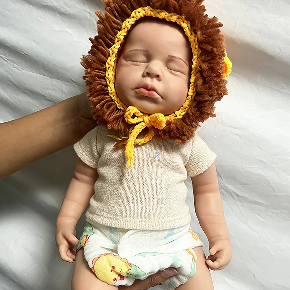 20 inch 100% full body siliconen reborn baby loulou schattig mooi geschilderd zacht nep levensechte jongen/meisje pop voor kinderen kerstcadeau