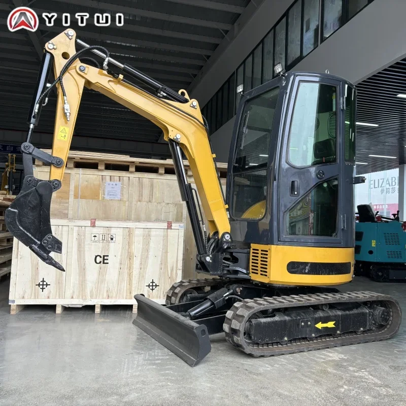 Mini-rupsgraafmachine van 2,6 ton, hydraulische graafmachine met hulpstukken, machines voor tuinboerderij en landschapsarchitectuur op maat