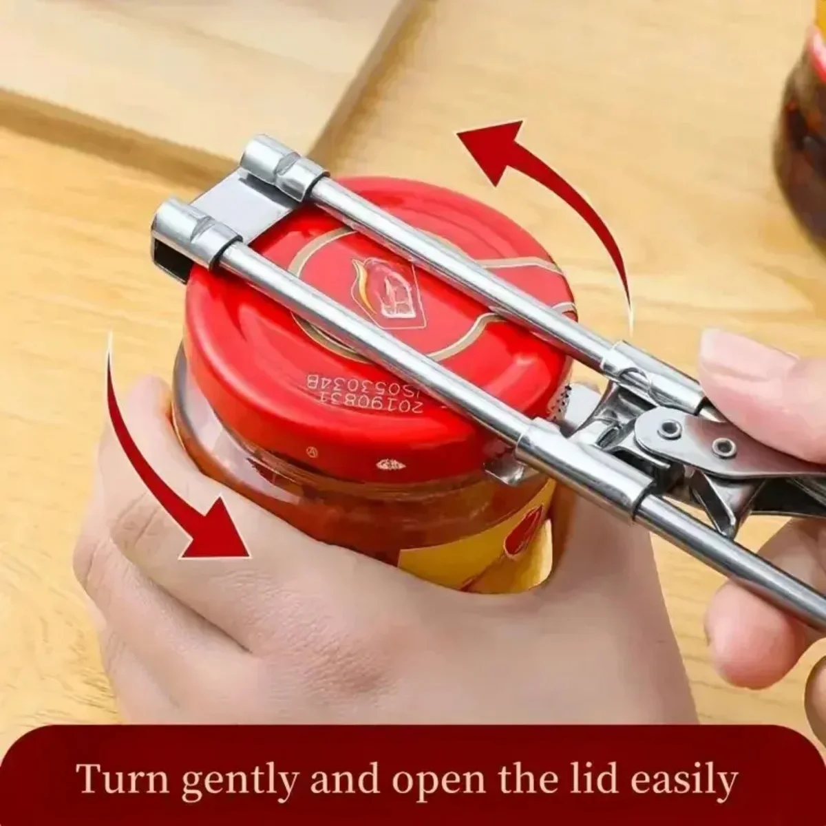 Adjustable Multi-Function Bottle Opener Stainless Steel Lids Off Jar Opener Labor-Saving Screw Can Opener For Kitchen Tools image 2