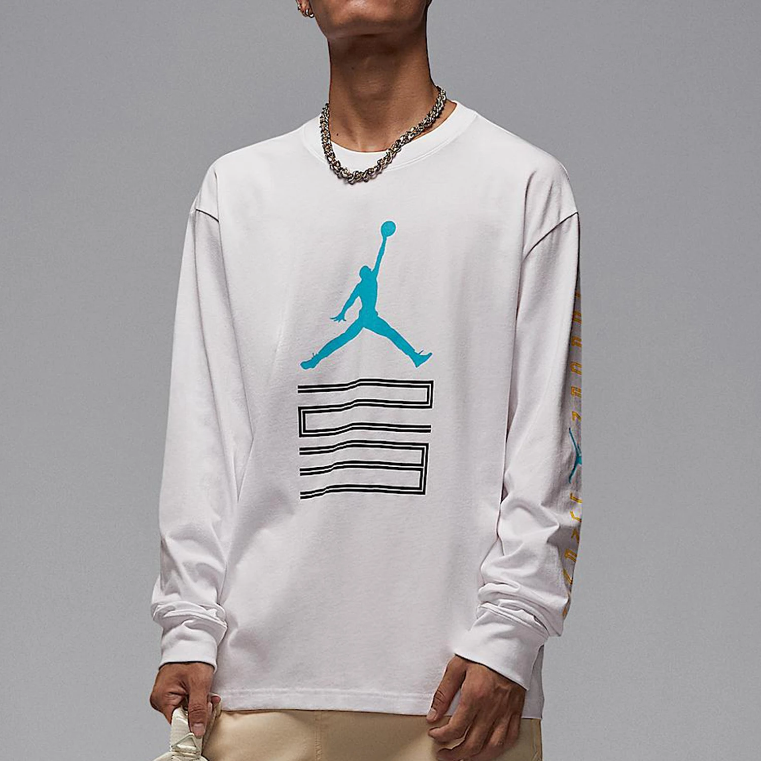 

Оригинальный мужской пуловер Nike JORDAN с круглым вырезом и длинными рукавами на каждый день IM6508-100