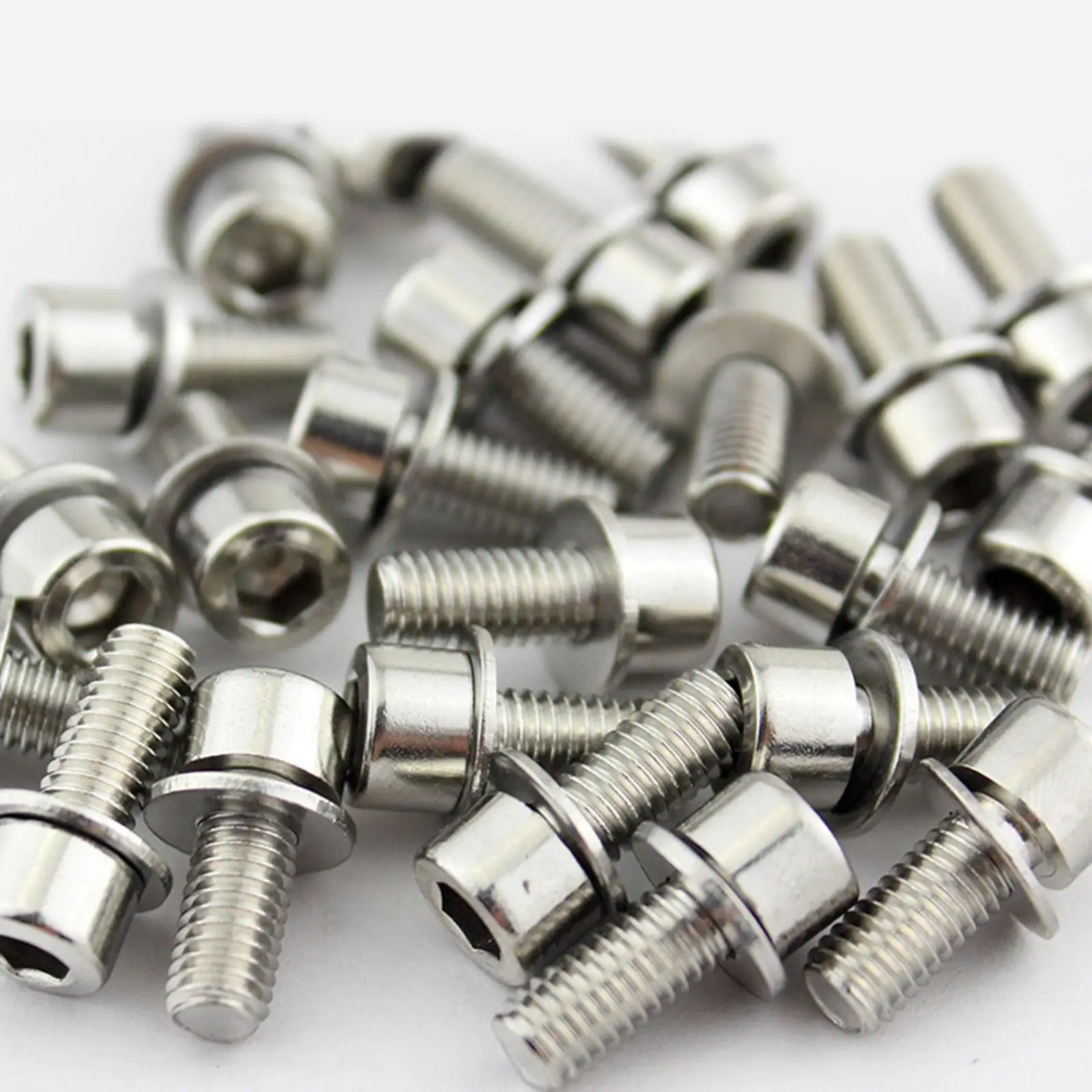 Silver Stainless Steel M5 Bottle Cage Bolt Kit 12mm Hex Socket Screws for MTB Water Bottle Holder Bicycle Rack Mounting