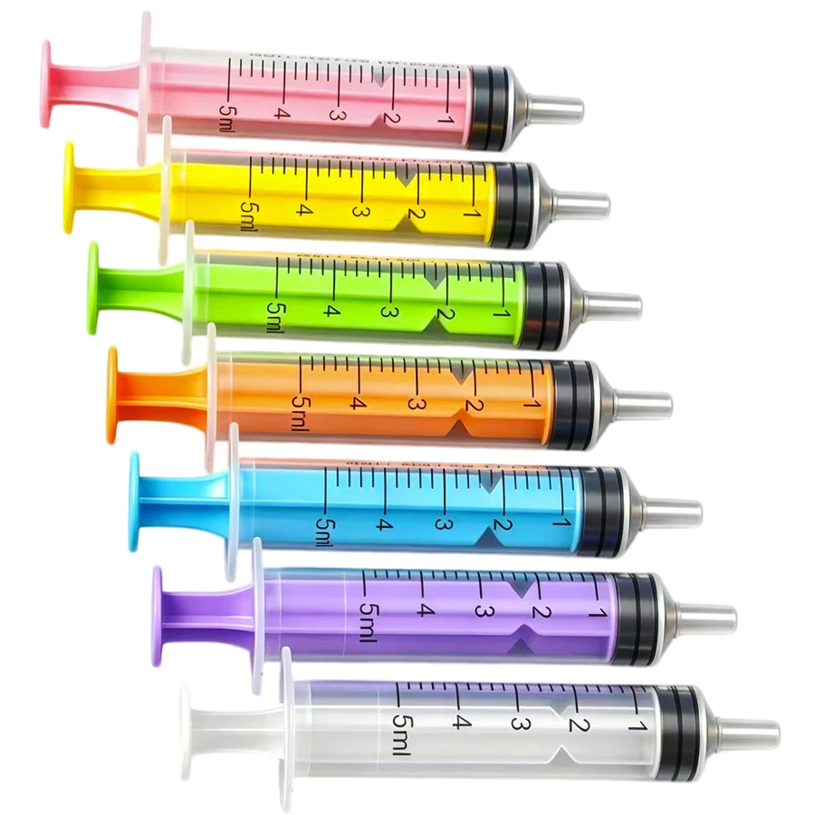 6/5 Pack 5ml Color Syringe, Pet Feeder Replacement + Manual Dispensing Syringe + Perfume Direct Pumping Dispenser