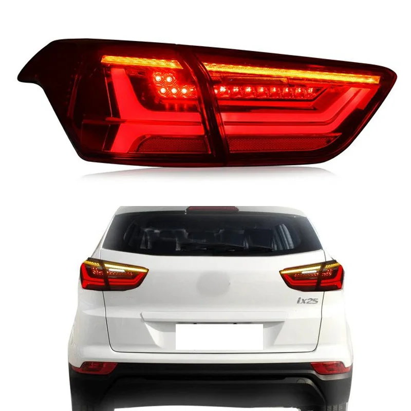 

Car LED Tail Light For Hyundai Creta IX25 2014 2015 2016 2017 2018 Rear Lamp Brake Reverse Sequential Turn Signal Back Indicator