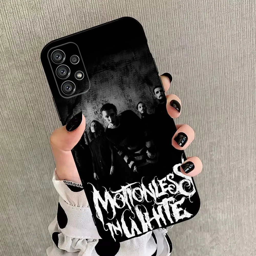 M-Motionless In Whites Phone Case For Samsung Galaxy A20,A21s,A22,A31,A32,A52,A53,A72,73,A80,A91 Soft Black Cover