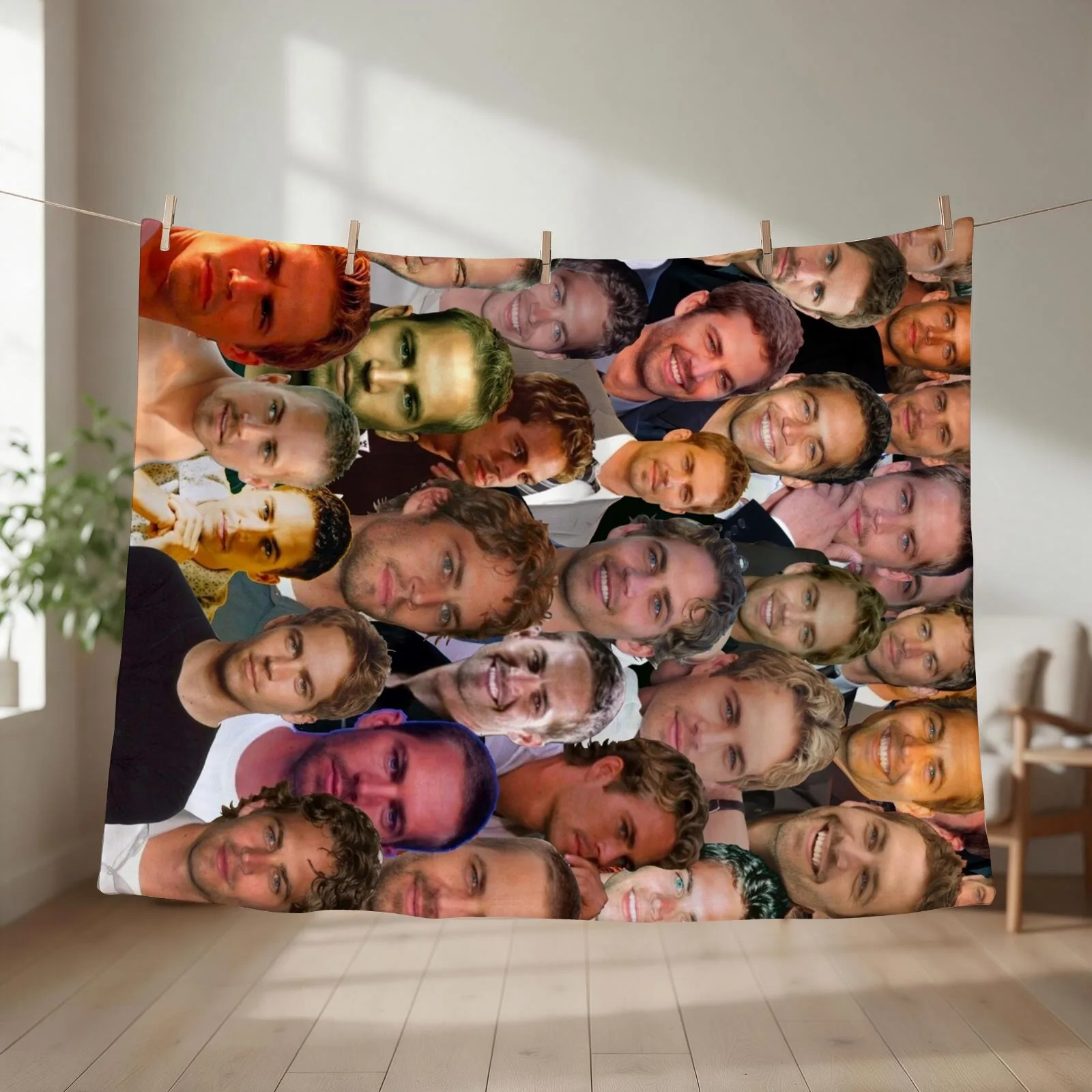 Paul Walker Photo Collage Throw Blanket couch cozy soft plush fuzzy picnic outdoor blanket