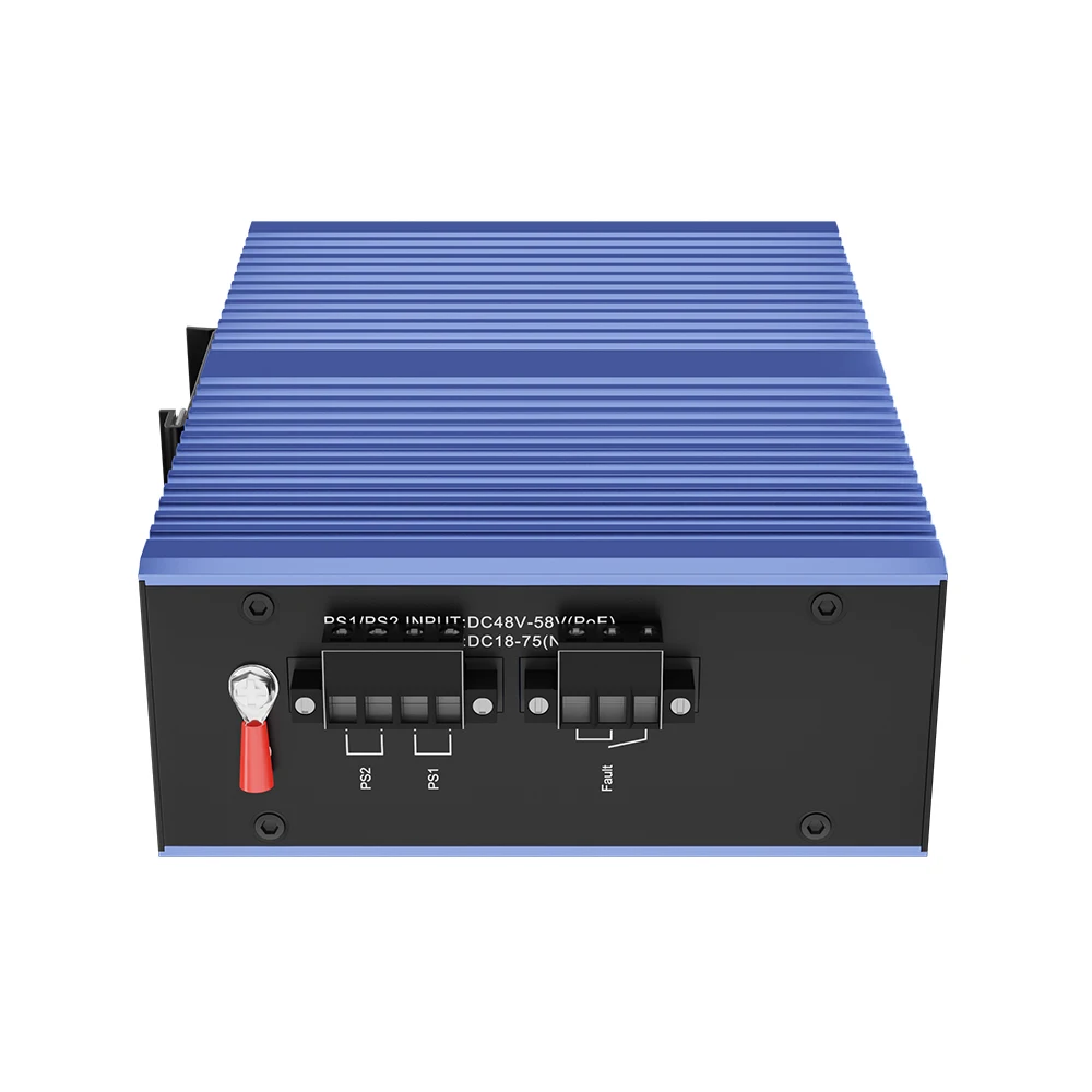 Bullscom industriële Ethernet-switch |   8 x Gigabit RJ45 en 2x Gigabit SFP |   -40 ° C~75 ° C |   IP40 |   EMC Klasse A