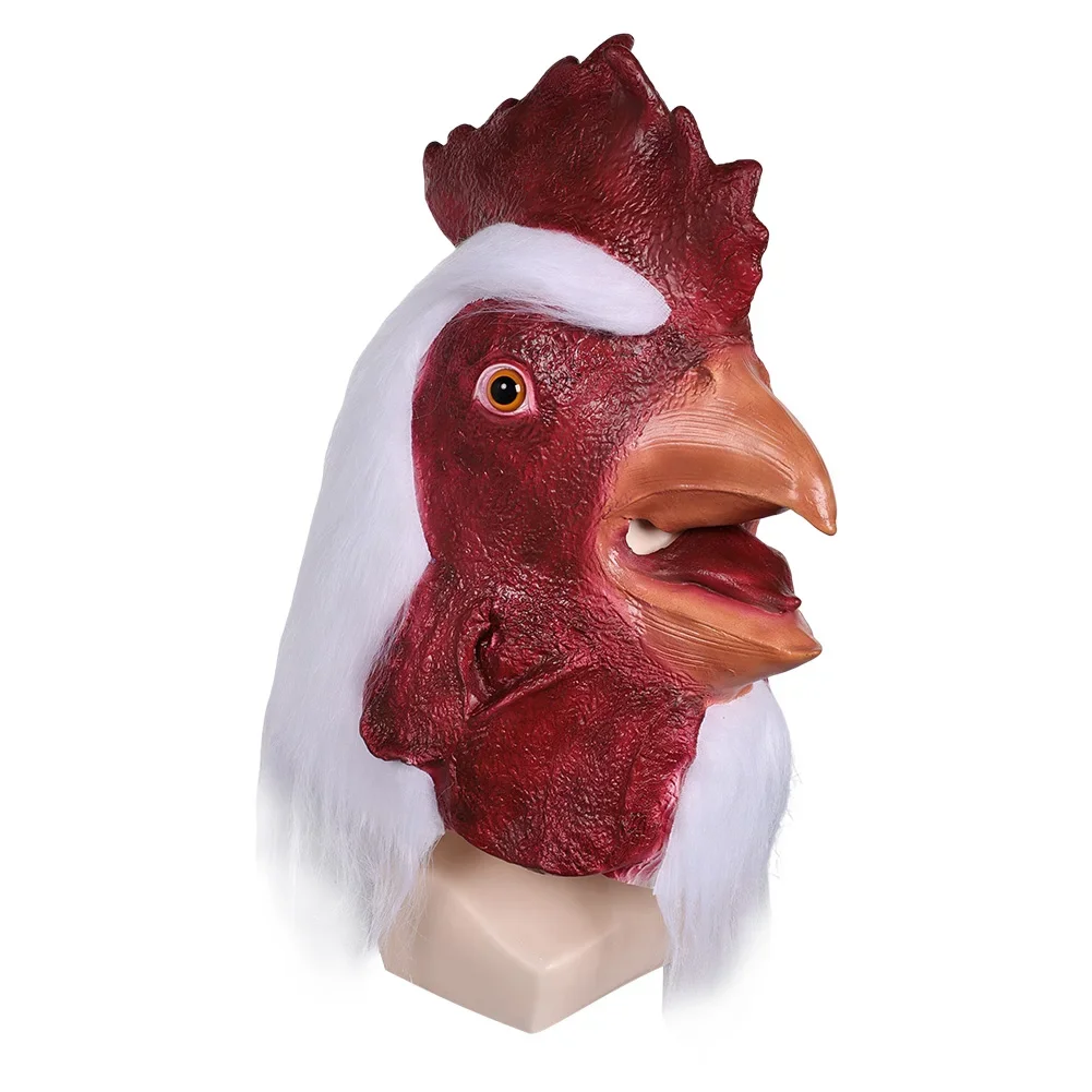 Masque de coq animal pour hommes et femmes, cosplay net, accessoires de costume, casque drôle, vêtements de sauna, Halloween, Tim ade