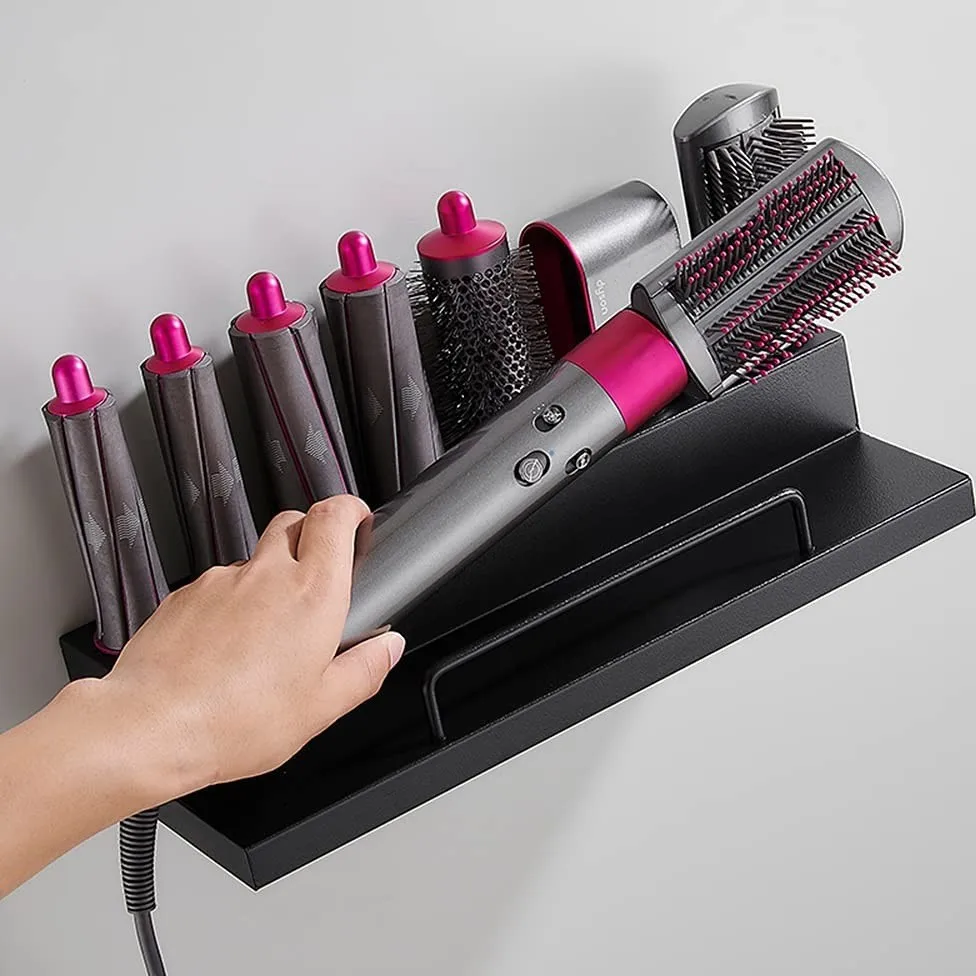 Dyson curling iron storage rack, styling device bracket, wall mounted Dyson hair wand storage rack, hair dryer hanging rack