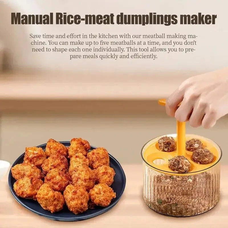 Household Fried Meatball Making Tools Translucent Meatball Maker Kitchen Meatballs Press Mold Minced Meat Storage Container