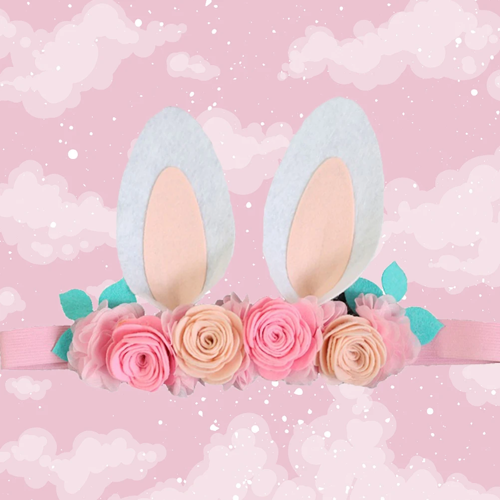 

2Pcs Rabbit Hoops Soft Baby Headb Kids Headwrap Baby Headdress Photograph Props Hair Daily Life Party Dancing