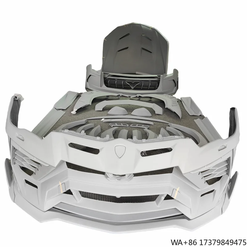 

Resin Primer M-style Wide Body Kit Mudguard Front and Rear Bumpers Exhaust Spoiler Side Skirts for Lamborghini URUS Body Kit