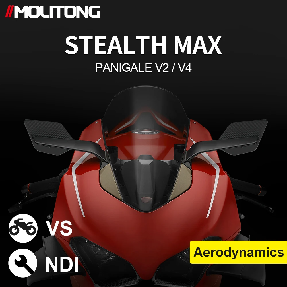 

New Adjustable For Ducati Panigale V4 2018-2024 Motorcycle Accessories Wind Wing Side Rearview Mirrors Panigale V2 2020-2024