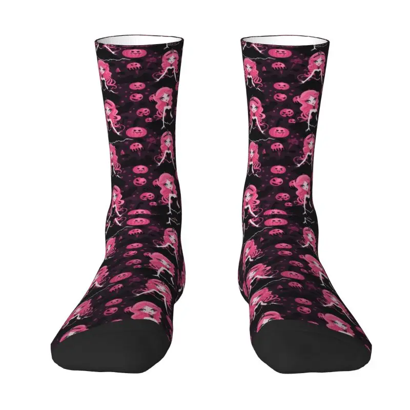 Novelty Printing Halloween Barbies Doll Socks for Women Men Stretchy Summer Autumn Winter Crew Socks